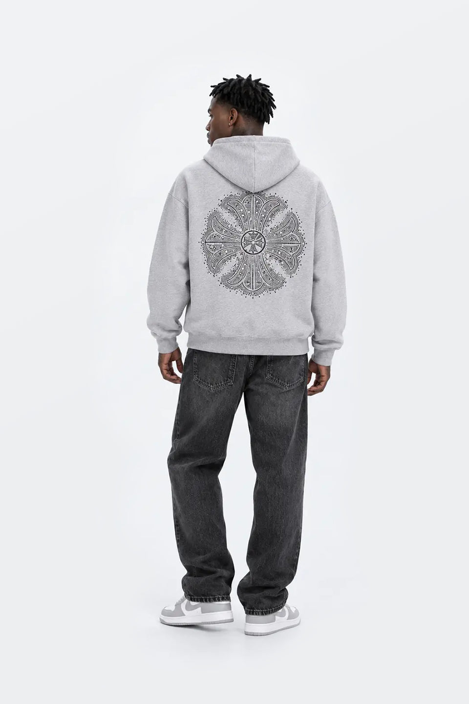 Sudadera cruz pedrerias