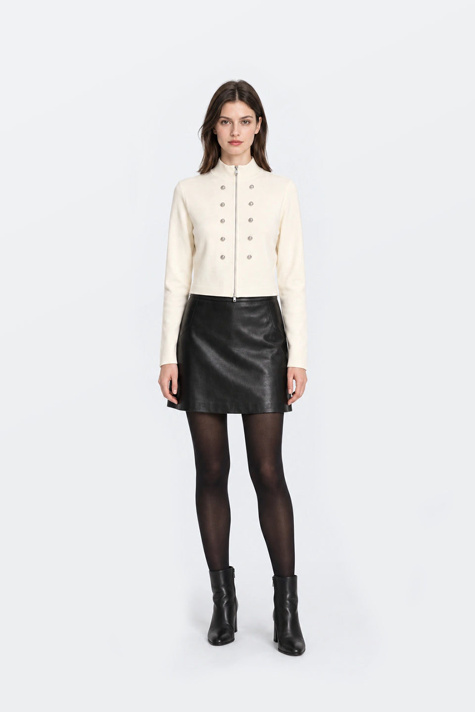 Chaqueta punto cuello alto