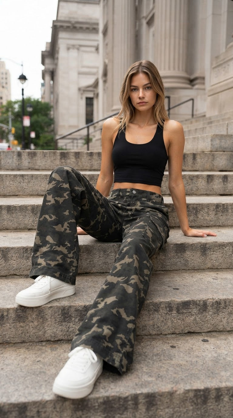Vaquero estampado camuflaje V660